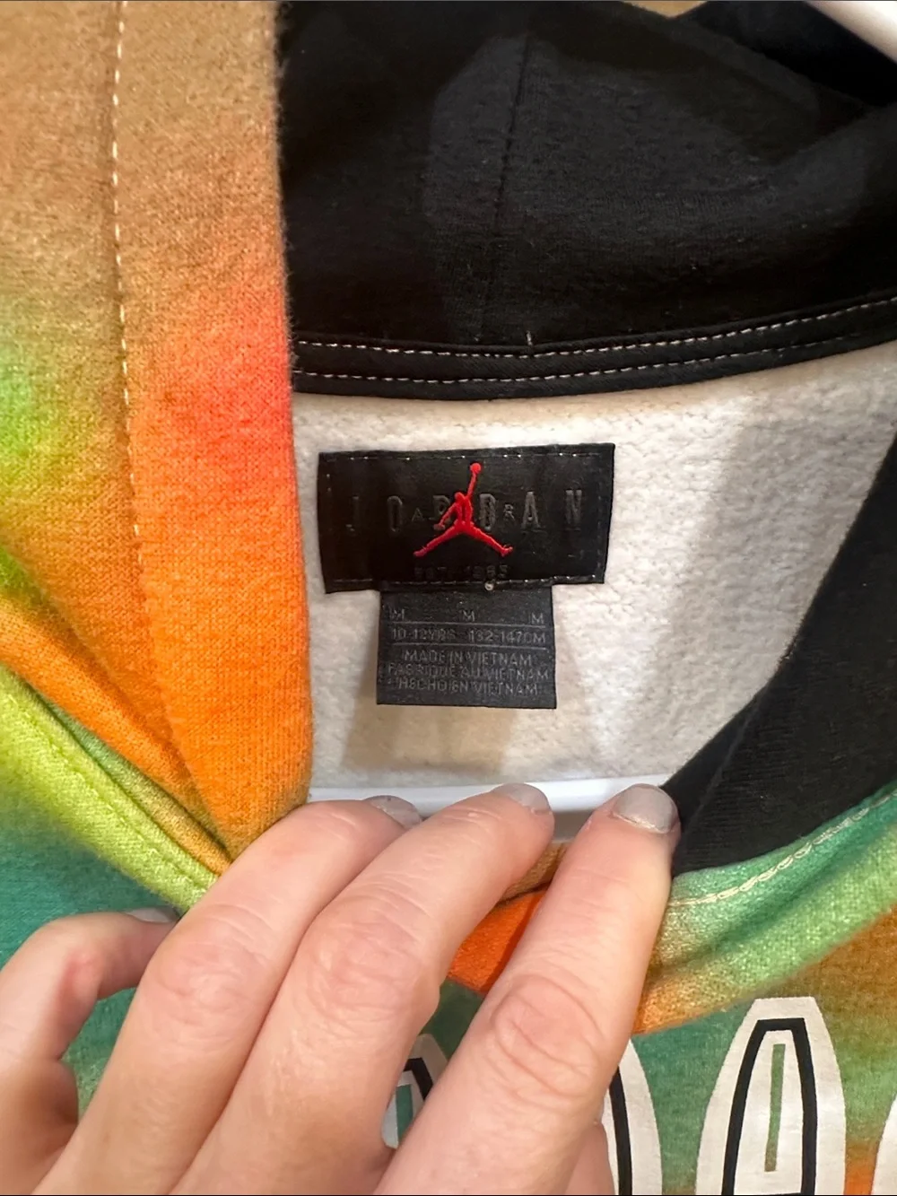 Nike Tie-Dye Hoodie in Orange, Green, Teal